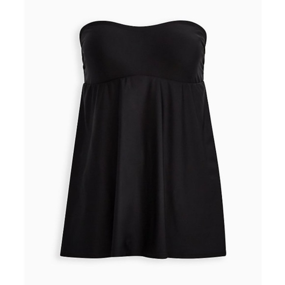 TORRID A-LINE MID LENGTH SWIM DRESS - BLACK - Picture 5 of 6